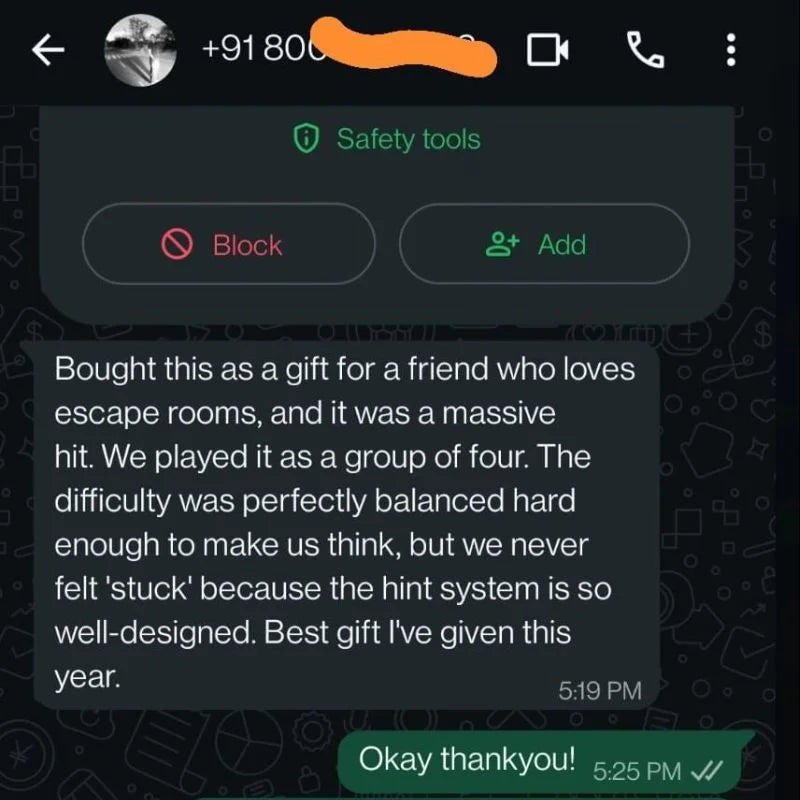 Customer screenshot